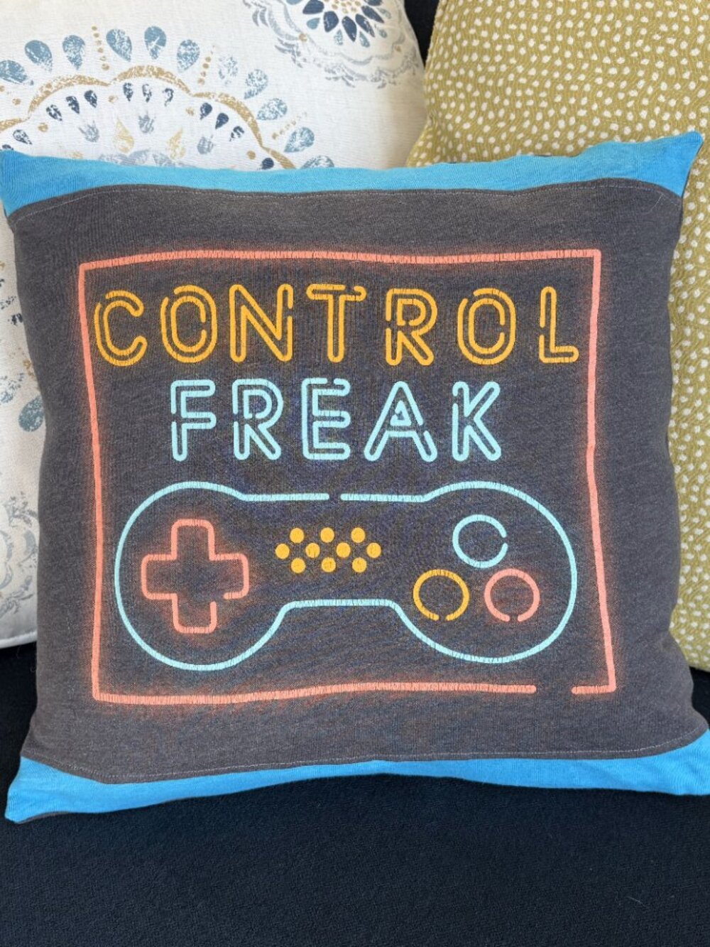 Custom Reworked Control Freak video game throw pillow 16" cover video game room